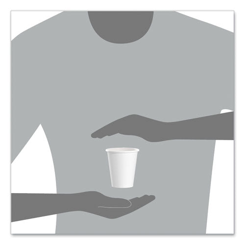 Image of SOLO® Single-Sided Poly Paper Hot Cups, 6 Oz, White, 50/pack, 20 Packs/carton