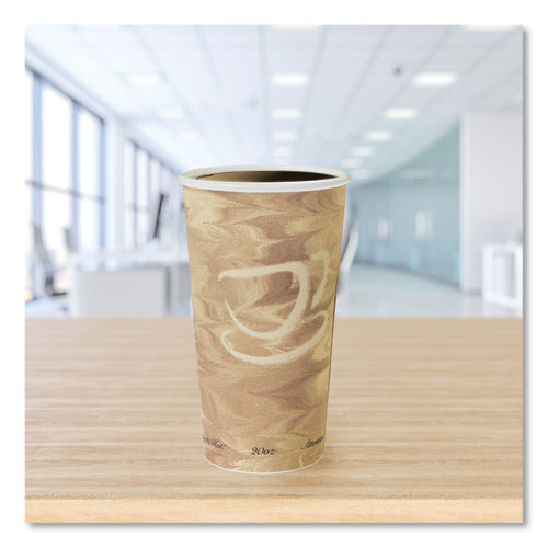 Image of SOLO® Single Sided Poly Paper Hot Cups, 20 Oz, Mistique Design, 40/bag, 15 Bags/carton