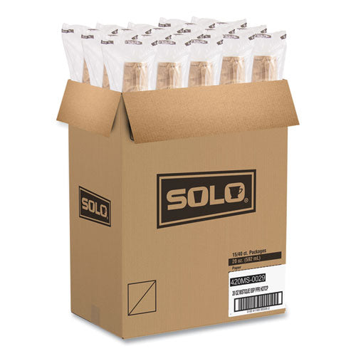 Image of SOLO® Single Sided Poly Paper Hot Cups, 20 Oz, Mistique Design, 40/bag, 15 Bags/carton