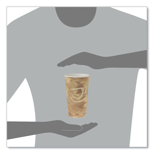 Image of SOLO® Single Sided Poly Paper Hot Cups, 20 Oz, Mistique Design, 40/bag, 15 Bags/carton