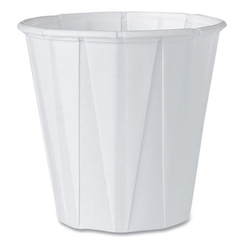 Image of SOLO® Paper Portion Cups, 3.5 oz, White, 100/Bag, 50 Bags/Carton
