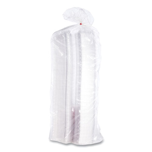 Image of Dart® Showtime Clear Hinged Containers, Pie Wedge, 6.67 oz, 6.1 x 5.6 x 3, Clear, Plastic, 125/Pack, 2 Packs/Carton