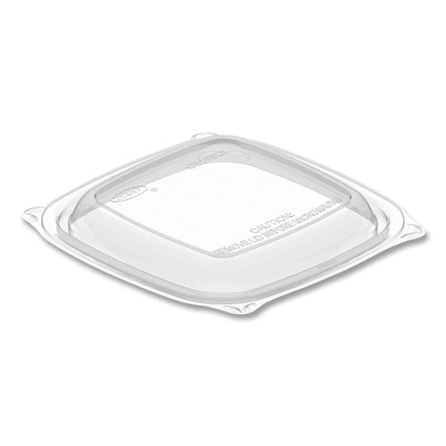 Image of Dart® PresentaBowls Pro Clear Square Lids for 8 oz to 16 oz Bowls, 5 x 5 x 1, Clear, Plastic, 63/Bag, 8 Bags/Carton