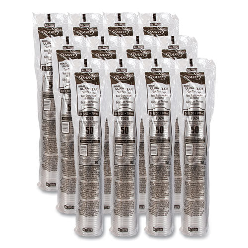 Image of Dart® Ultra Clear PET Cold Cups, 24 oz, Plastic, Clear, 50/Sleeve, 12 Sleeves/Carton