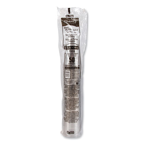Image of Dart® Ultra Clear PET Cold Cups, 24 oz, Plastic, Clear, 50/Sleeve, 12 Sleeves/Carton