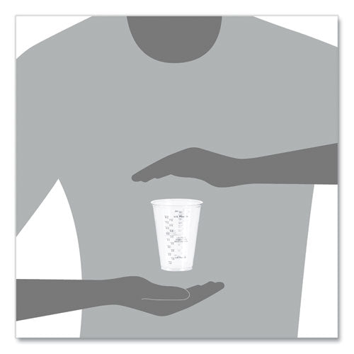Image of Dart® PET Graduated Medical and Dental Cups, 10 oz, Plastic, Clear, 50/Bag, 20 Bags/Carton