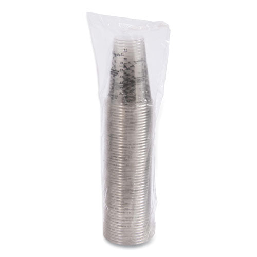 Image of Dart® PET Graduated Medical and Dental Cups, 10 oz, Plastic, Clear, 50/Bag, 20 Bags/Carton