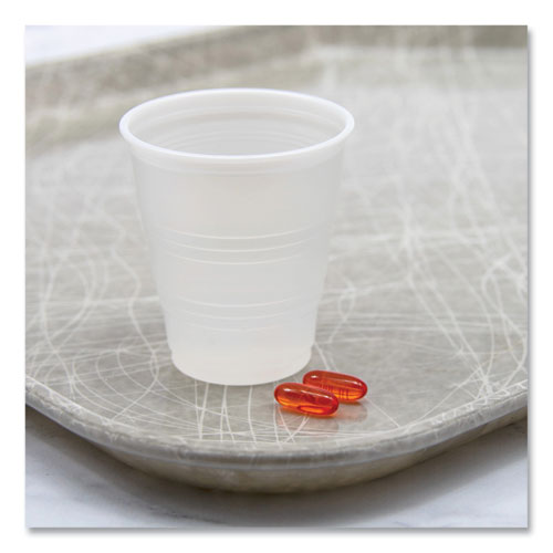 Image of Dart® High-Impact Polystyrene Cold Cups, 5 oz, Plastic, Translucent, 100/Pack