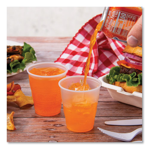 Image of Dart® High-Impact Polystyrene Cold Cups, 5 oz, Plastic, Translucent, 100/Pack