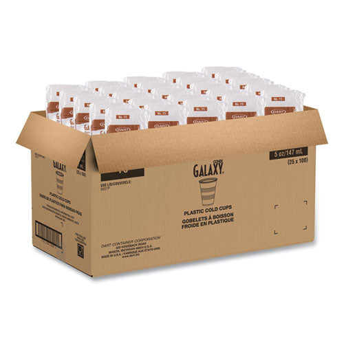 Image of Dart® High-Impact Polystyrene Cold Cups, 5 oz, Plastic, Translucent, 100/Pack