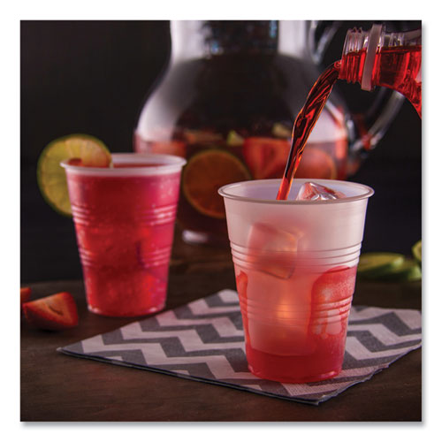 Image of Dart® High-Impact Polystyrene Cold Cups, 9 oz, Plastic, Translucent, 100/Sleeve, 25 Sleeves/Carton