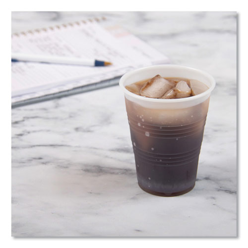 Image of Dart® High-Impact Polystyrene Cold Cups, 9 oz, Plastic, Translucent, 100/Sleeve, 25 Sleeves/Carton