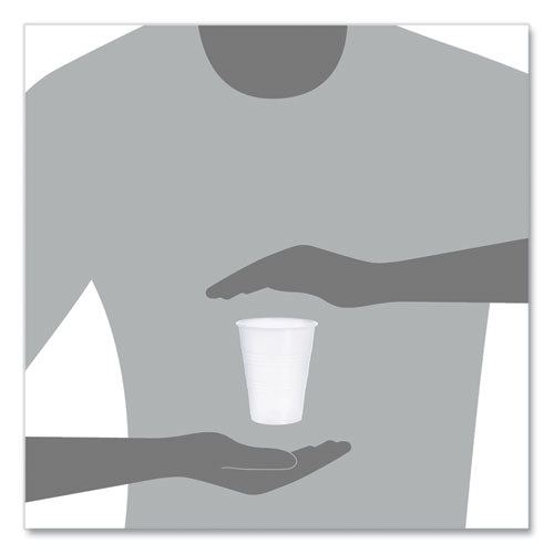 Image of Dart® High-Impact Polystyrene Cold Cups, 9 oz, Plastic, Translucent, 100/Sleeve, 25 Sleeves/Carton