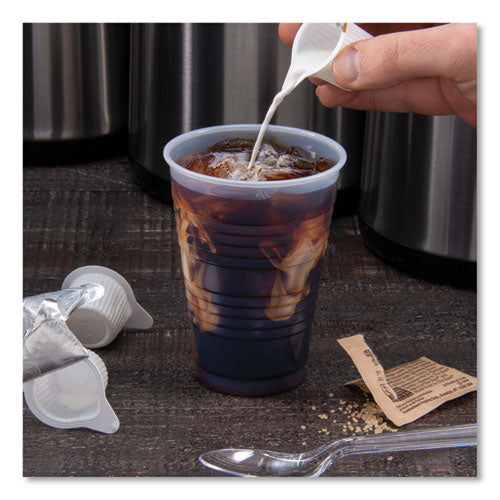 Image of Dart® High-Impact Polystyrene Squat Cold Cups, 12 oz, Plastic, Translucent, 50/Sleeve, 20 Sleeves/Carton