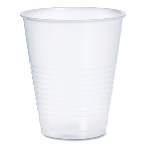 Image of Dart® High-Impact Polystyrene Squat Cold Cups, 12 oz, Plastic, Translucent, 50/Sleeve, 20 Sleeves/Carton