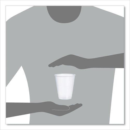 Image of Dart® High-Impact Polystyrene Squat Cold Cups, 12 oz, Plastic, Translucent, 50/Sleeve, 20 Sleeves/Carton