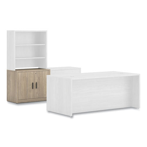 Image of HON® 10500 Series Storage Cabinet with Doors, Two Shelves, 36" x 20" x 29.5", Kingswood Walnut