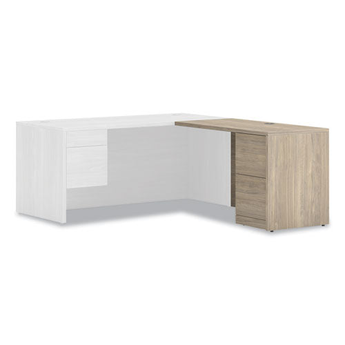 Image of HON® 10500 Series Return with Full-Height Pedestal, Right, 48" x 24" x 29.5", Kingswood Walnut