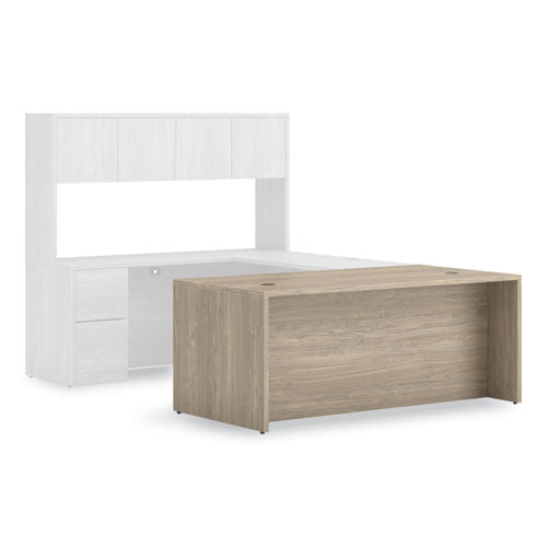 Image of HON® 10500 Series Single Full-Height Pedestal Desk, Right: Box/Box/File, 72" x 36" x 29.5", Kingswood Walnut
