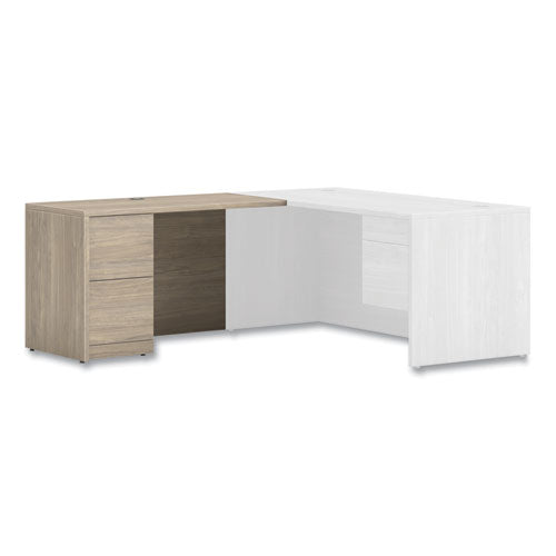Image of HON® 10500 Series Return with Full-Height Pedestal, Left, 48" x 24" x 29.5", Kingswood Walnut