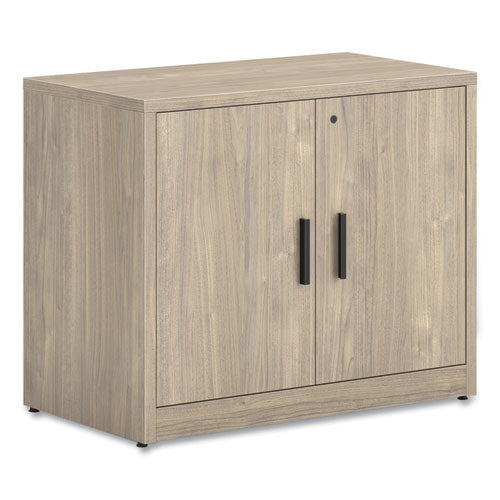 Image of HON® 10500 Series Storage Cabinet with Doors, Two Shelves, 36" x 20" x 29.5", Kingswood Walnut