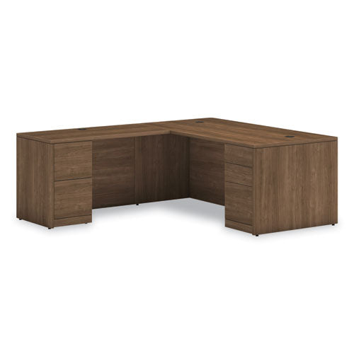 Image of HON® 10500 Series Single Full-Height Pedestal Desk, Right: Box/Box/File, 72" x 36" x 29.5", Pinnacle