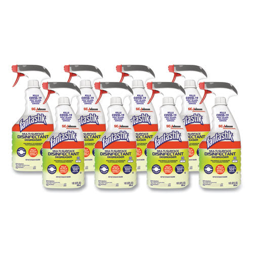 Image of Fantastik® Multi-Surface Disinfectant Degreaser, Herbal, 32 Oz Spray Bottle