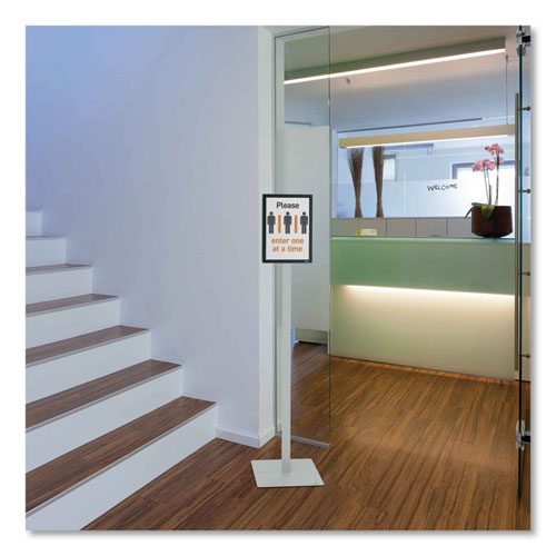 Image of Durable® Info Stand Basic Floor Stand, 51.57" Tall, Black Stand, 8.5 x 11 Face