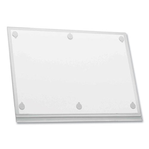 Image of Durable® Self-Adhesive Water-Resistant Sign Holder, 11 x 17, Clear Frame, 5/Pack