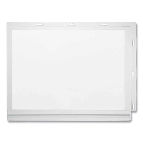 Image of Durable® Water Resistant Sign Holder Pockets with Cable Ties, 8.5 x 11, Clear Frame, 5/Pack