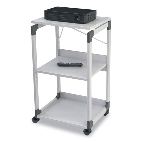 Image of Durable® 3-Tier Multimedia Trolley for Projectors, Metal, 3 Shelves, 20 x 17 x 34.75, Gray