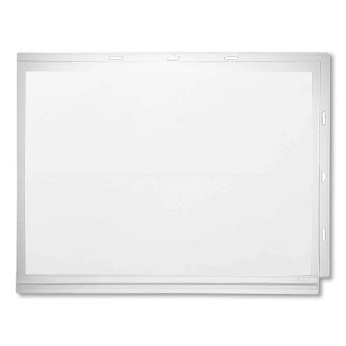 Image of Durable® Water-Resistant Sign Holder Pockets with Cable Ties, 11 x 17, Clear Frame, 5/Pack