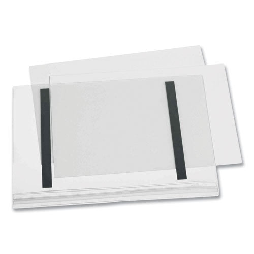 Image of Durable® Magnetic Water-Resistant Sign Holder, 8.5 x 11, Clear Frame, 5/Pack