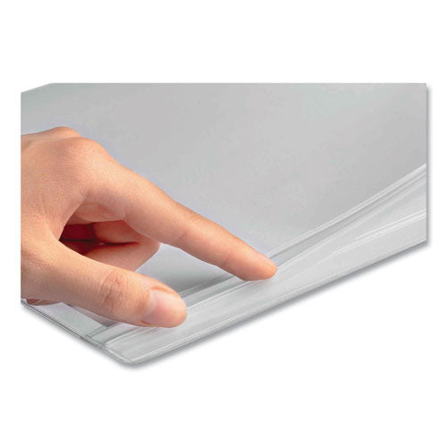 Image of Durable® Self-Adhesive Water-Resistant Sign Holder, 8.5 x 11, Clear Frame, 5/Pack