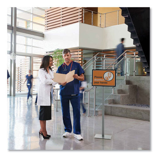 Image of Durable® Info Basic Floor Stand, 55.31" Tall, Black Stand, 11 x 17 Face