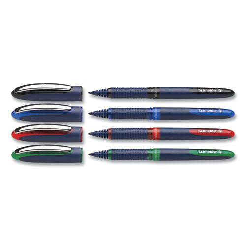 Image of Schneider® One Business Rollerball Pen, Stick, Fine 0.6 mm, Assorted Ink and Barrel Colors, 4/Pack