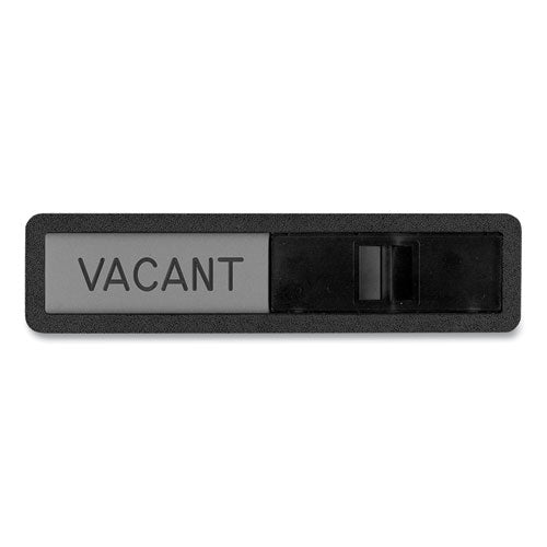 Image of Headline® Sign Vacant/In Use Sign, In-Use; Vacant, 2.5 x 10.5, Black/Silver