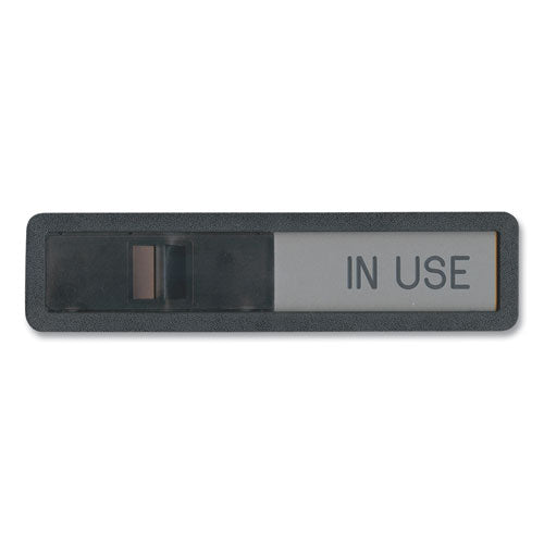 Image of Headline® Sign Vacant/In Use Sign, In-Use; Vacant, 2.5 x 10.5, Black/Silver