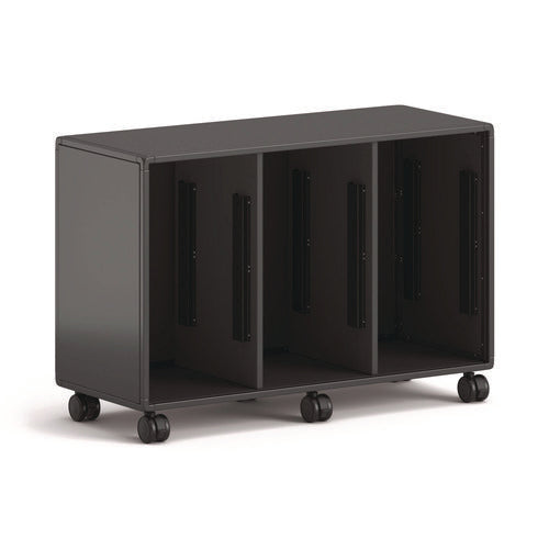 Image of HON® Class-ifi Tote Storage Cabinet, Three-Wide, 46.63" x 18.75" x 31.38", Charcoal Gray