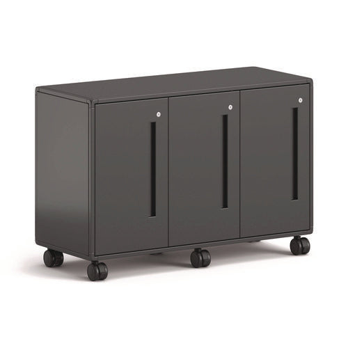 Image of HON® Class-ifi Tote Storage Cabinet, Three-Wide, 46.63" x 18.75" x 31.38", Charcoal Gray