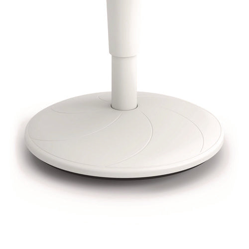 Image of HON® Revel Adjustable Height Fidget Stool, Backless, Supports Up to 250 lb, 13.75" to 18.5" Seat Height, Charcoal Seat, White Base