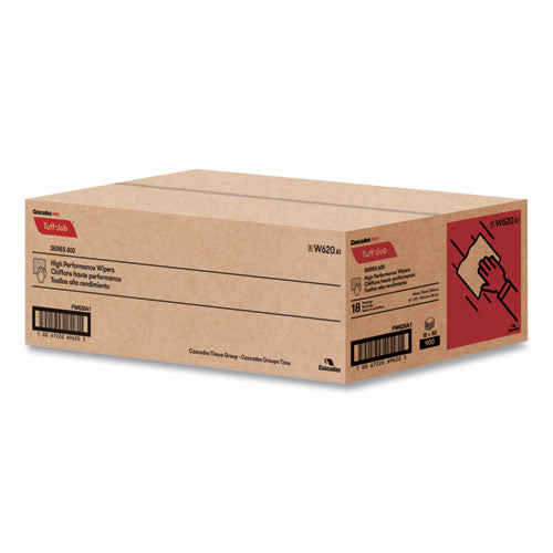 Image of Cascades PRO Tuff-Job S600 High Performance Wipers, 12 X 13, 50/bag, 18 Bags/carton