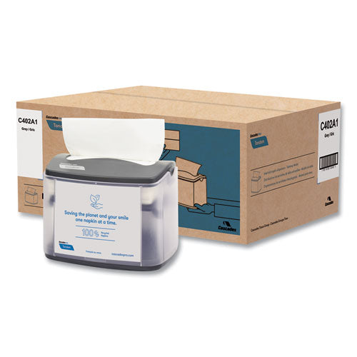 Image of Cascades PRO Tandem Tabletop Napkin Dispenser, 6.1 X 8.16 X 6.3, Gray, 4/carton