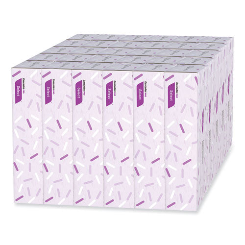 Image of Cascades PRO Select Flat Box Facial Tissue, 2-Ply, White, 100 Sheets/box, 30 Boxes/carton