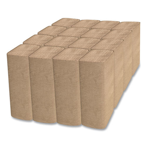 Image of Cascades PRO Select Folded Paper Towels, Single-Fold, 1-Ply, 9 x 9.45, Natural Brown, 250/Pack, 16 Packs/Carton