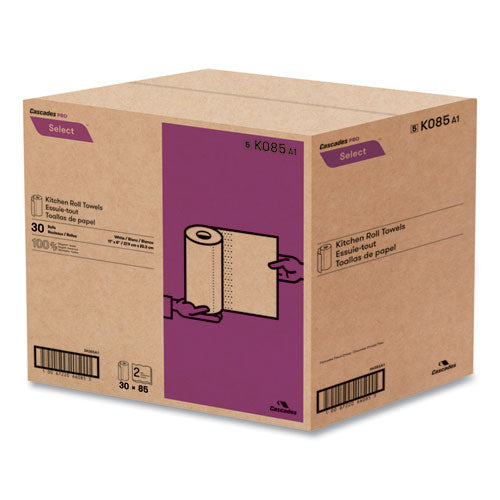 Image of Cascades PRO Select Kitchen Roll Towels, 2-Ply, 8 X 11, 85/roll, 30/carton