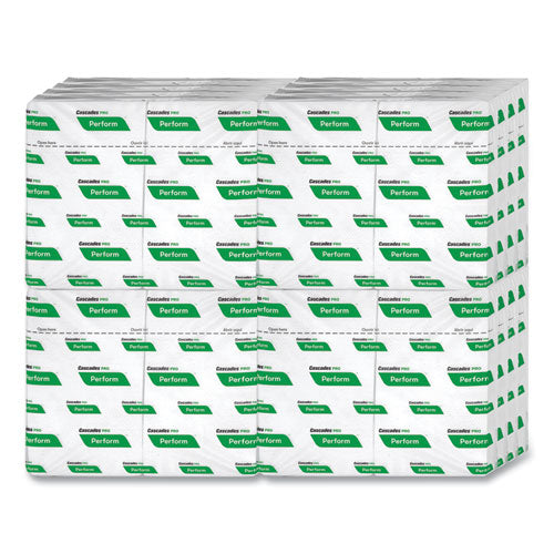 Image of Cascades PRO Perform Interfold Napkins, 1-Ply, 6.5 X 4.25, White, 376/pack, 16 Packs/carton