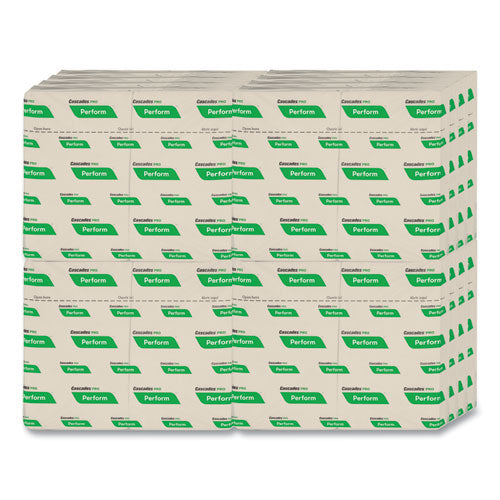 Image of Cascades PRO Perform Interfold Napkins, 1-Ply, 6.5 X 4.25, Natural, 376/pack, 16 Packs/carton