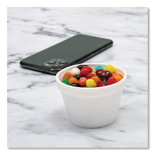 Image of Dart® Bowl Containers, 4 oz, White, Foam, 1,000/Carton