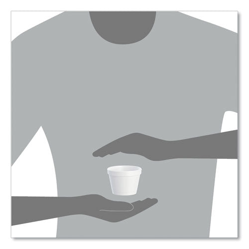 Image of Dart® Bowl Containers, 4 oz, White, Foam, 1,000/Carton